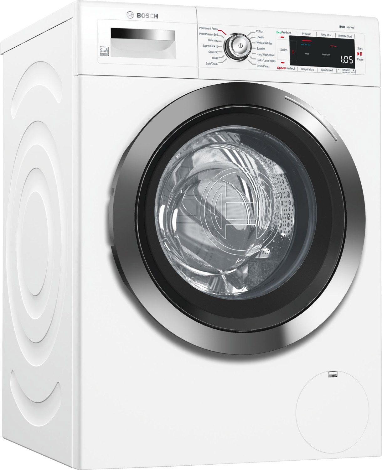 Bosch 24 800 Series White Front Loading Compact Washer