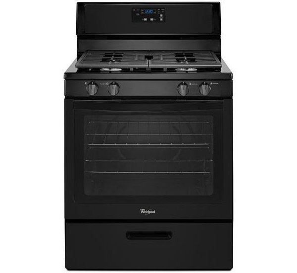 Whirlpool 30 Black Freestanding Gas Range Wfg320m0bb