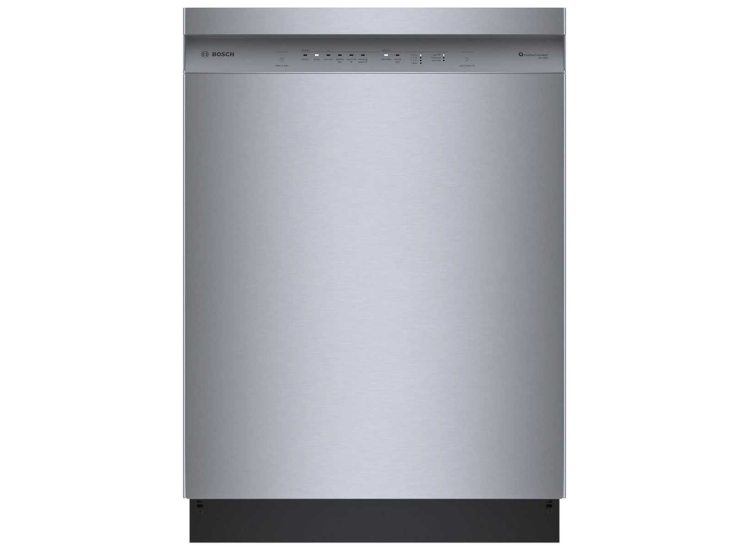 Bosch 100 Series Dishwasher Recessed Handle 24 Inch in FingerPrint Resistant Stainless Steel - SHE41CM5N
