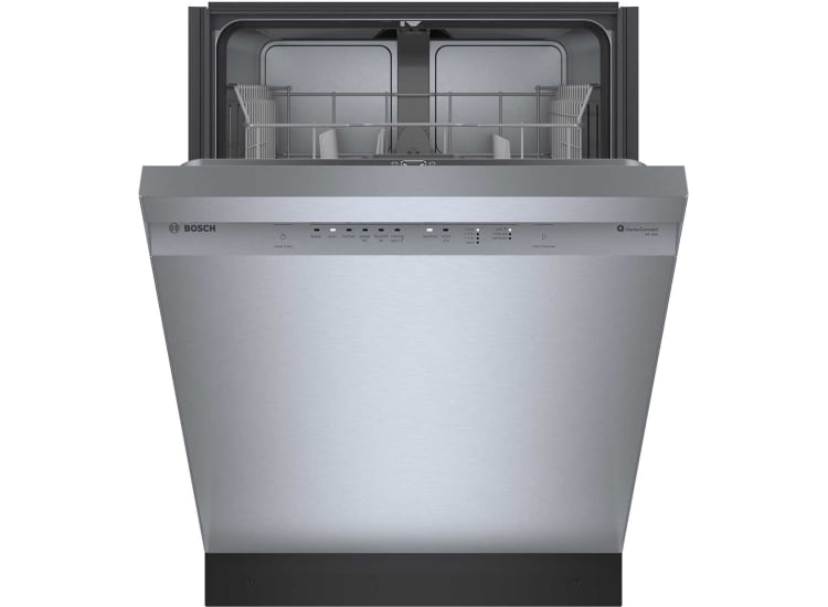 Bosch 100 Series Dishwasher Recessed Handle 24 Inch in FingerPrint Resistant Stainless Steel - SHE41CM5N
