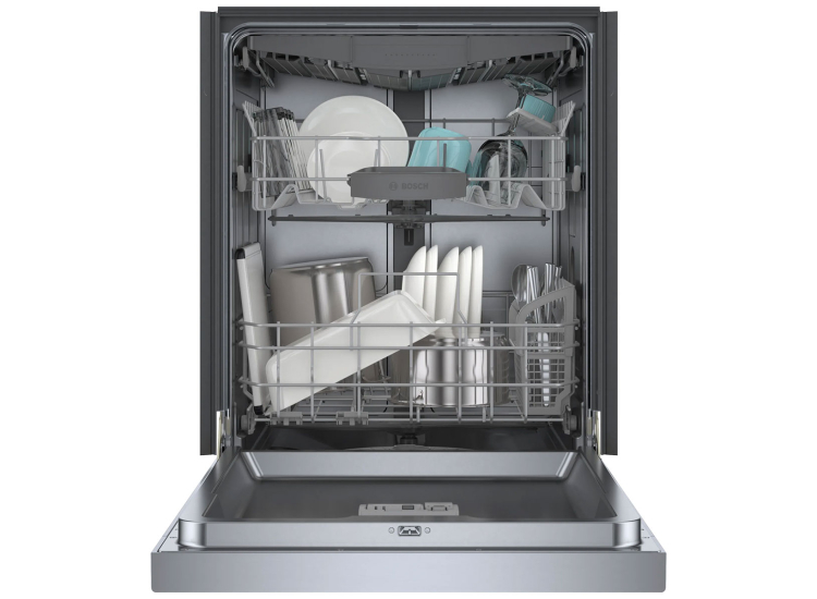 Bosch 300 Series 24-Inch Recessed Handle Dishwasher in Anti-Fingerprint Stainless Steel - SHE53CE5N
