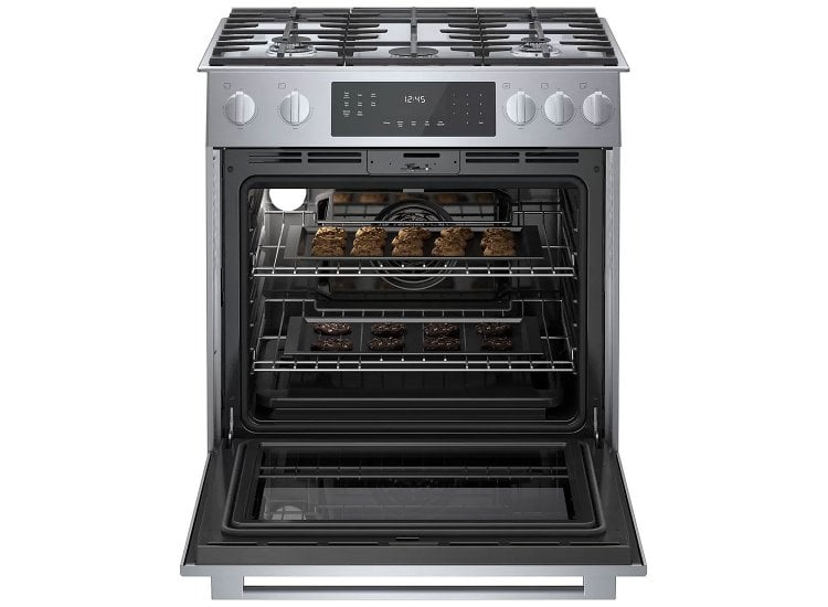 Bosch 800 Series Gas Slide-In Stainless Steel Range Abt