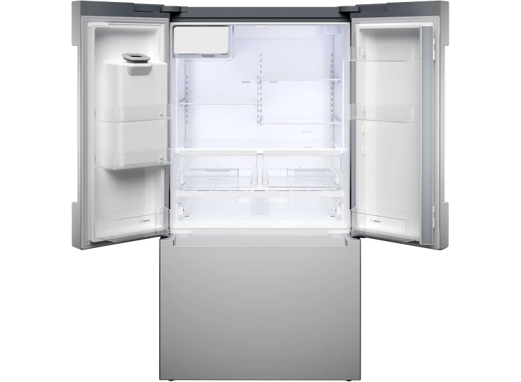 Bosch 100 Series 26 Cu. Ft. French Door Bottom Mount Refrigerator 36-Inch Wide in Anti-Fingerprint Stainless Steel - B36FD10ENS