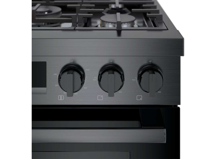 Bosch 800 Series 30 In. Black Stainless Steel Industrial-Style Gas Range - HGS8045UC
