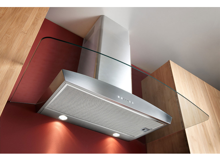 Broan 36" Curved Glass Canopy Stainless Wall Hood - EW5636S
