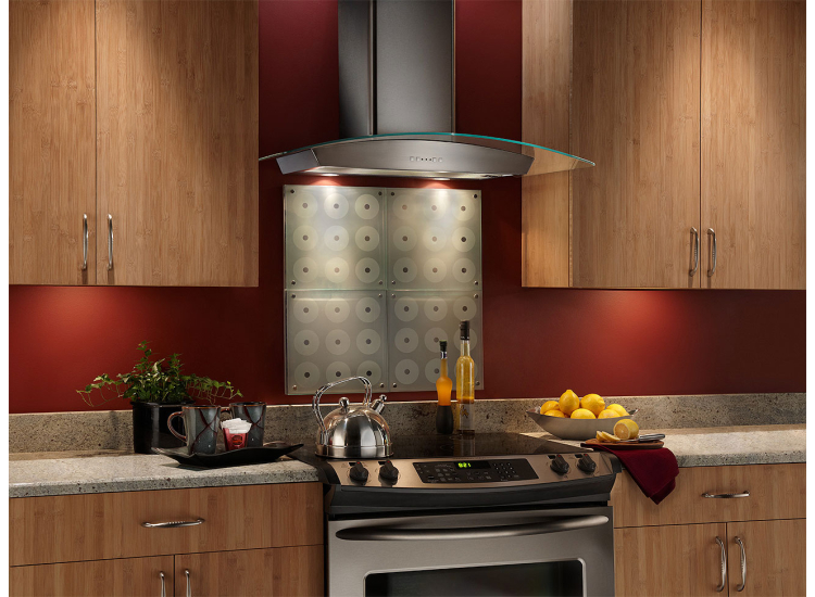 Broan 36" Curved Glass Canopy Stainless Wall Hood - EW5636S