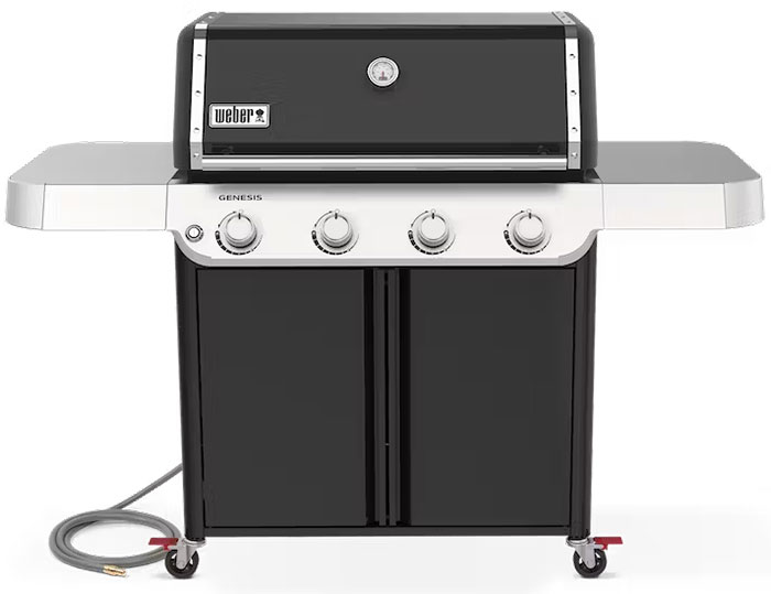 Front view of Weber Grill in Black.