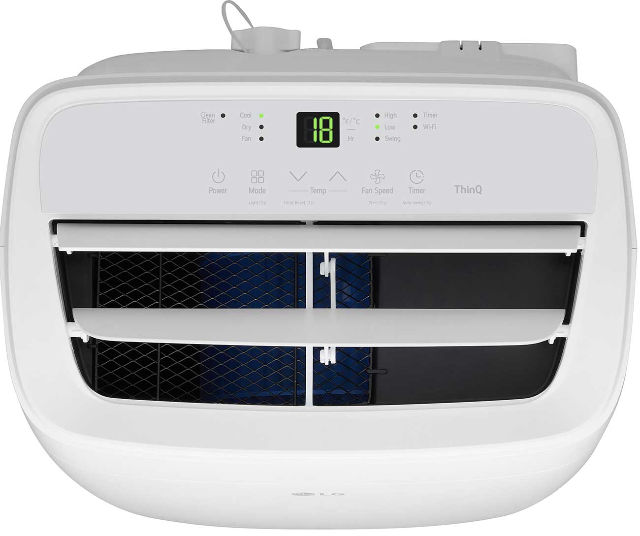 Top Open View of LG Portable Air Conditioner