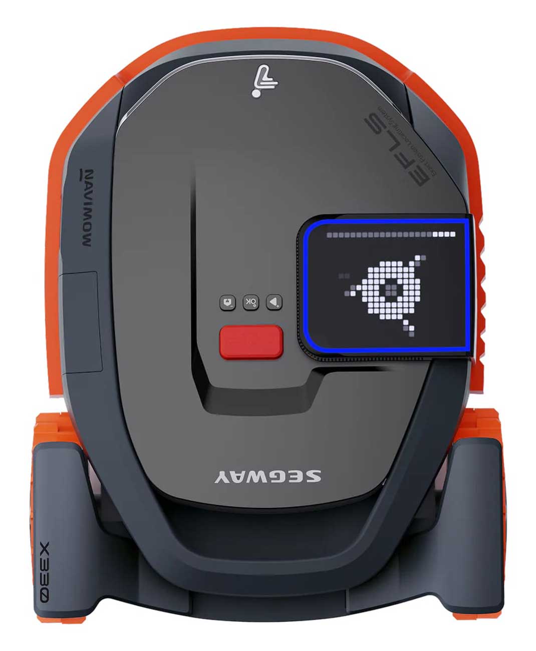 Top view of X330 Robotic Lawn Mower