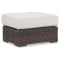 Sunset West Montecito Ottoman in Cognac | Canvas Flax Sunbrella
