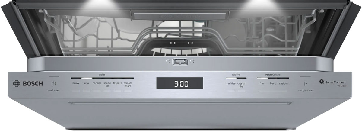 Close-up of control panel.