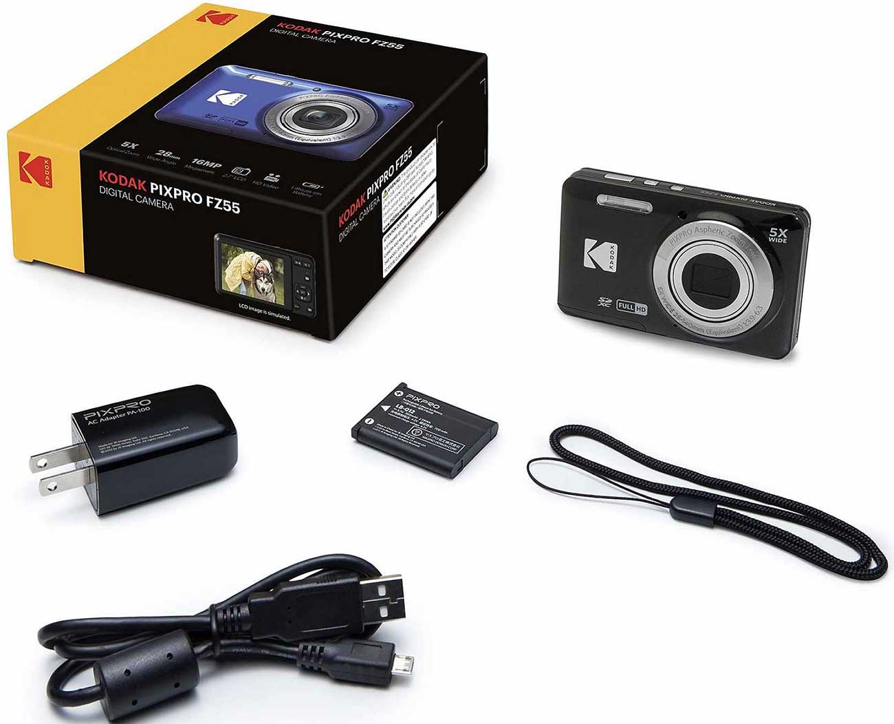 View Of The Camera With Included Accessories