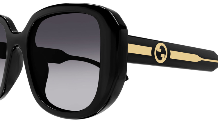 Gucci GG Logo Oversized Sunglasses 54mm in Black|Grey  display picture 2