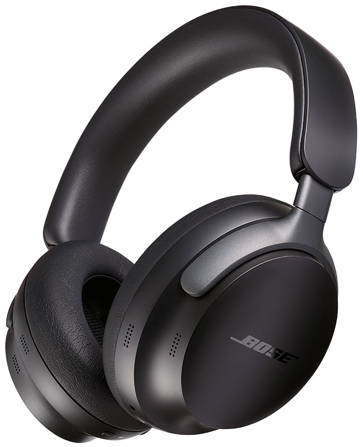 Dynamic right view of the Bose QuietComfort Ultra headphones in black finish