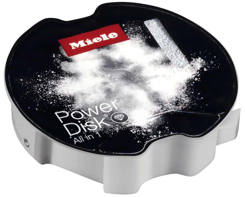 Angled view of detergent disk