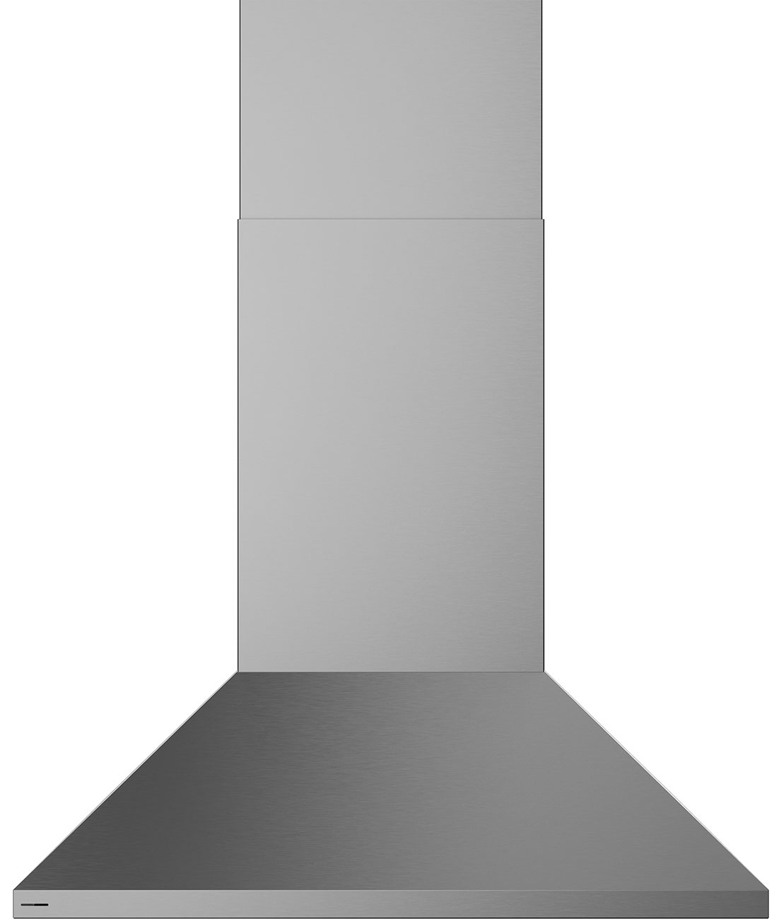Front View of Monogram Hood in Stainless Steel