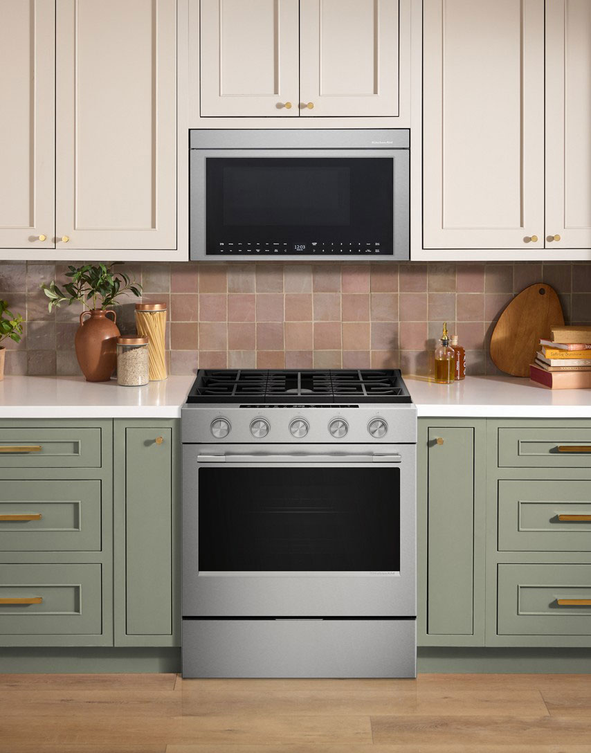 Lifestyle view of KitchenAid Gas Range