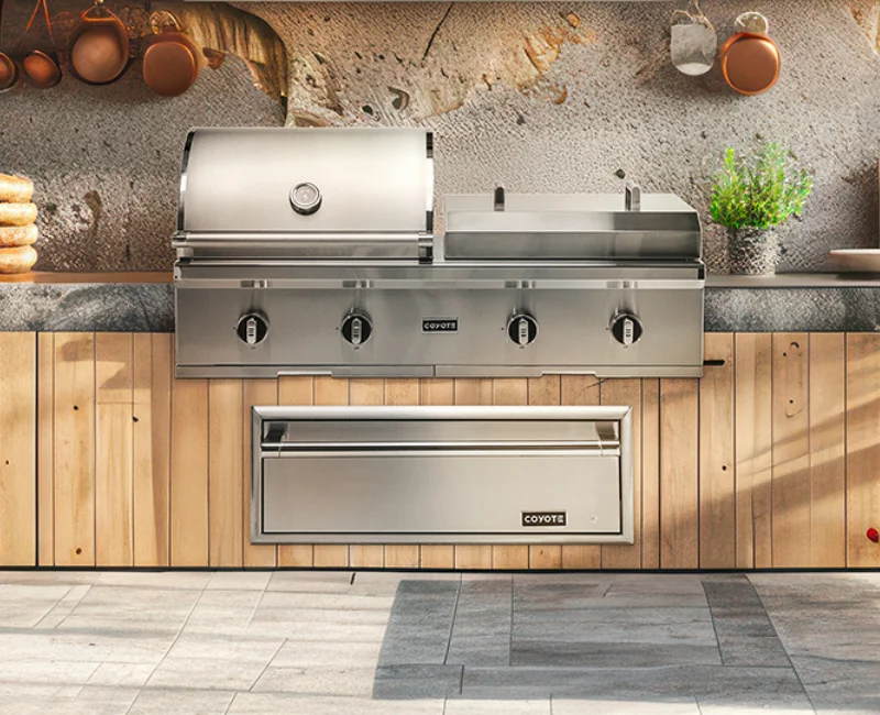 Coyote Combo Flat Top Grill