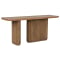 Classic Home Vander Solid Wood Rectangle Console Table in Tawny Brown