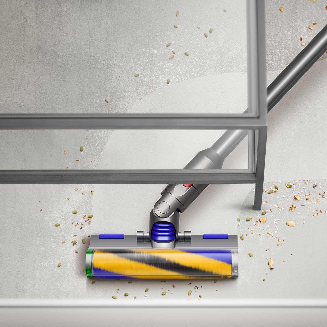V12Detect Slim Stick Vacuum Cleaning Dirt Detail 3