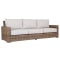 Sunset West Havana Sofa in Canvas Flax Sunbrella | Aged Tobacco