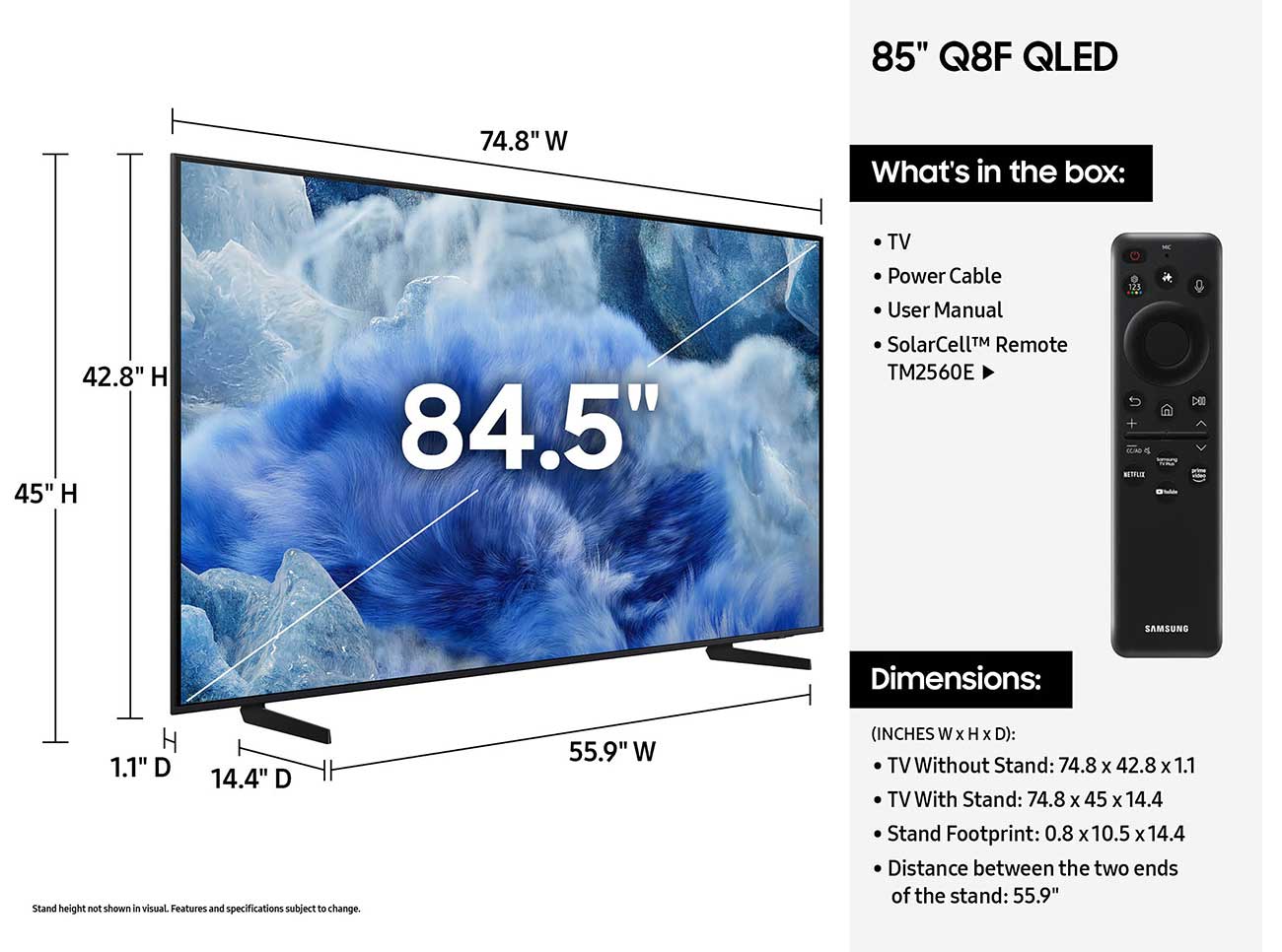 Samsung Q8F QLED TV What�s In
the Box image
