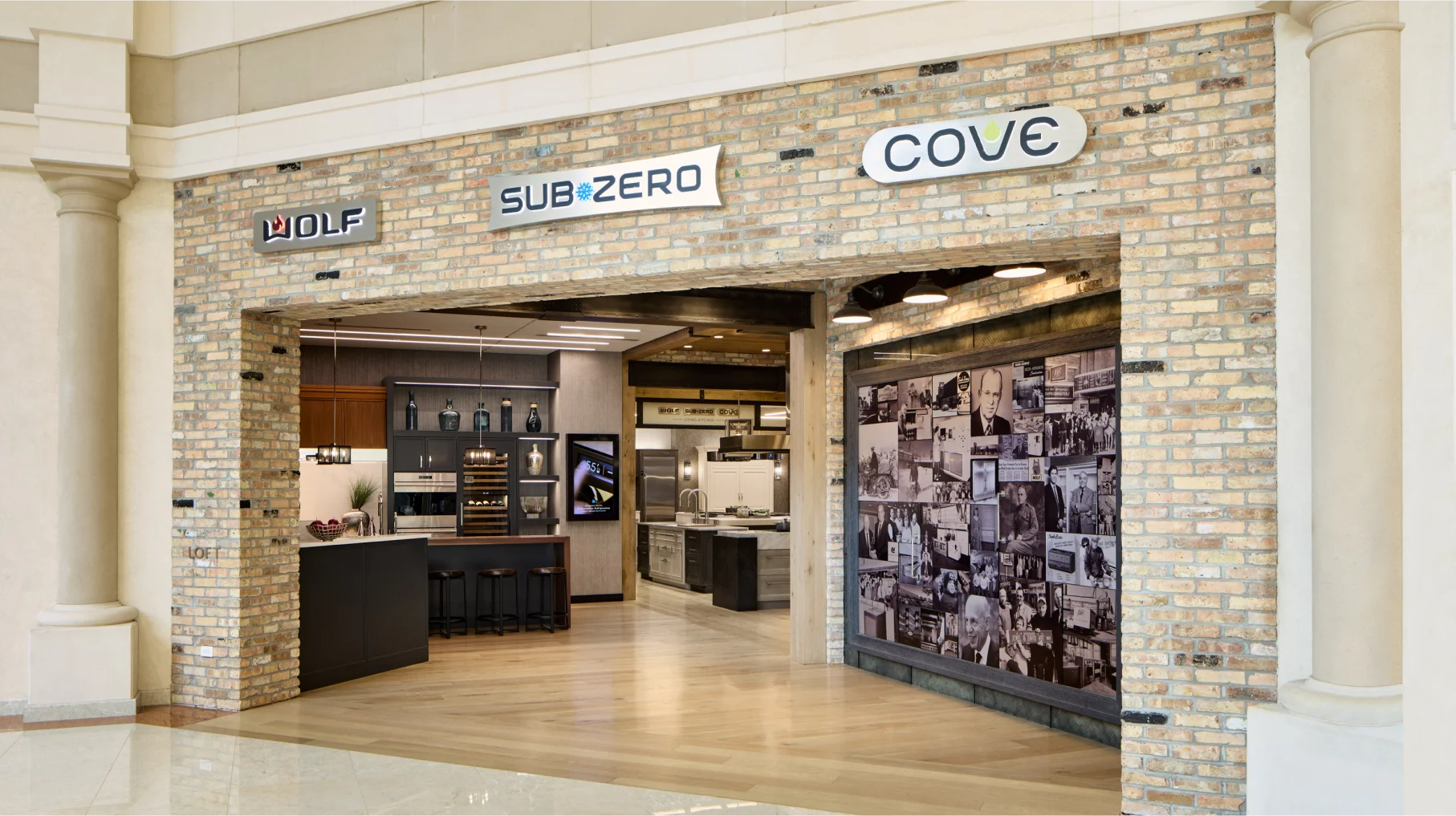 Abt Atrium featuring a showroom that specializing in Wolf, Cove and Sub-Zero appliances