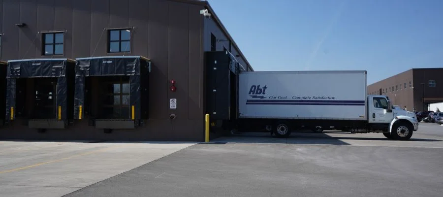 An Abt truck ready to deliver appliances to customers