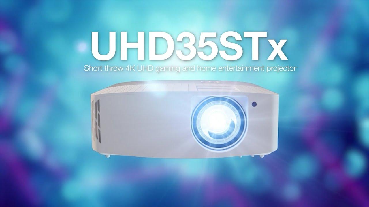 Watch Optoma UHD35STx - Short throw 4K UHD gaming and home entertainment projector