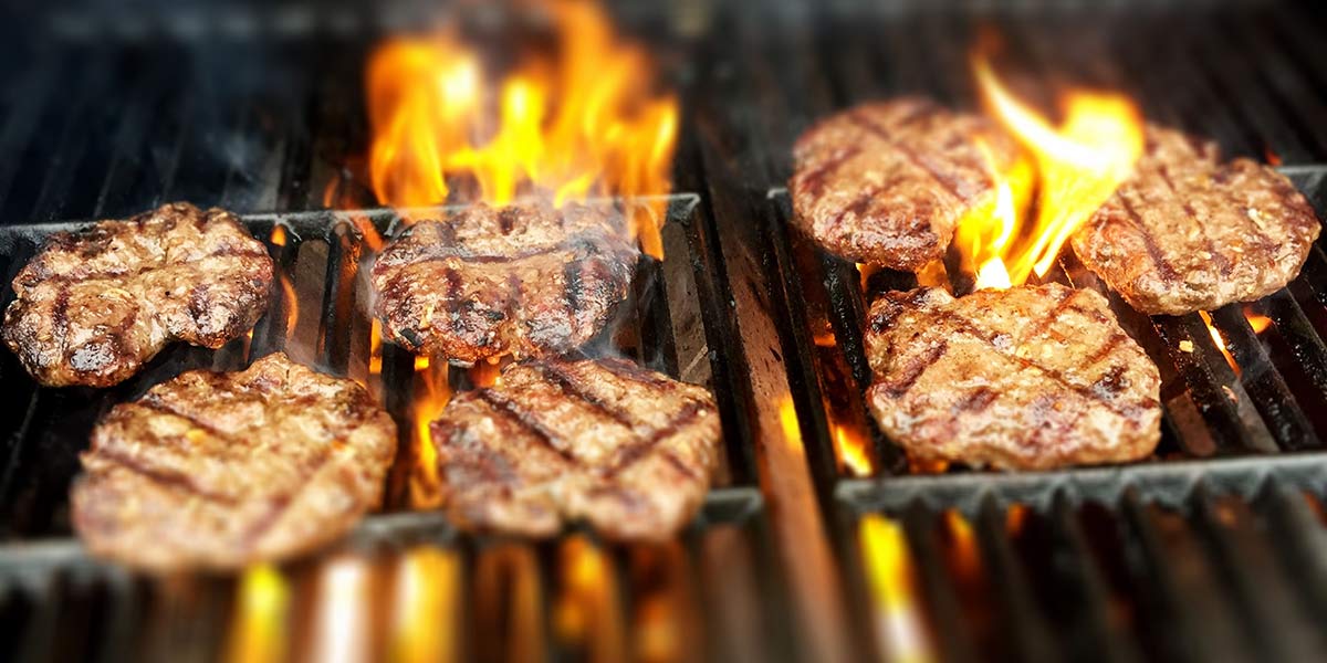 Burgers on a Gas Grill