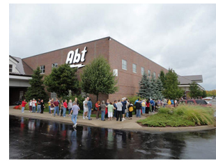 Customers lined up outside Abt Electronics