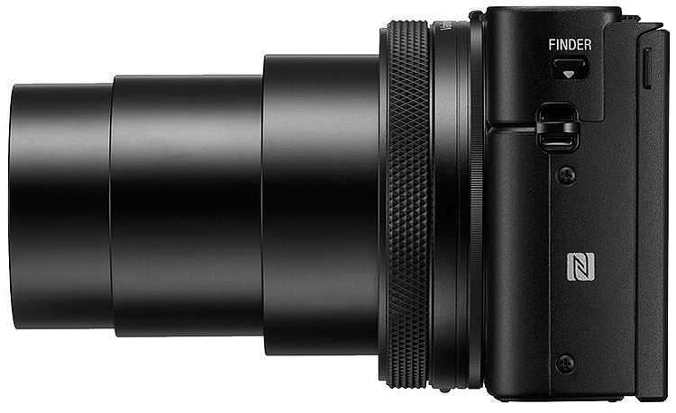 Left side of camera with zoomed-out lens.