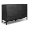 Four Hands Sullivan Dresser with 10 Drawers in Brushed Black Acacia Solid