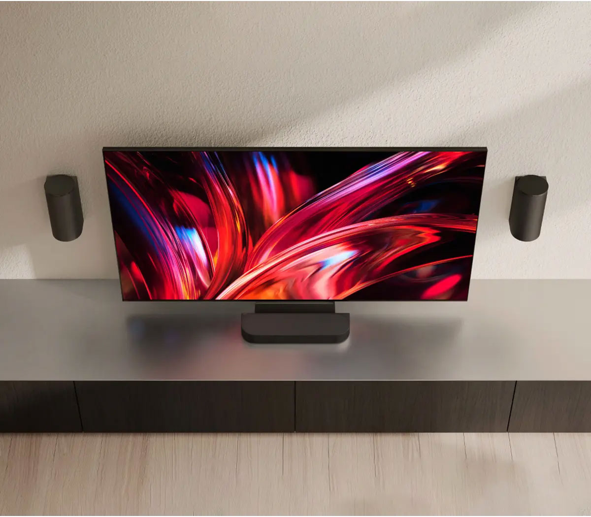 Front View of Sony Soundbar with TV