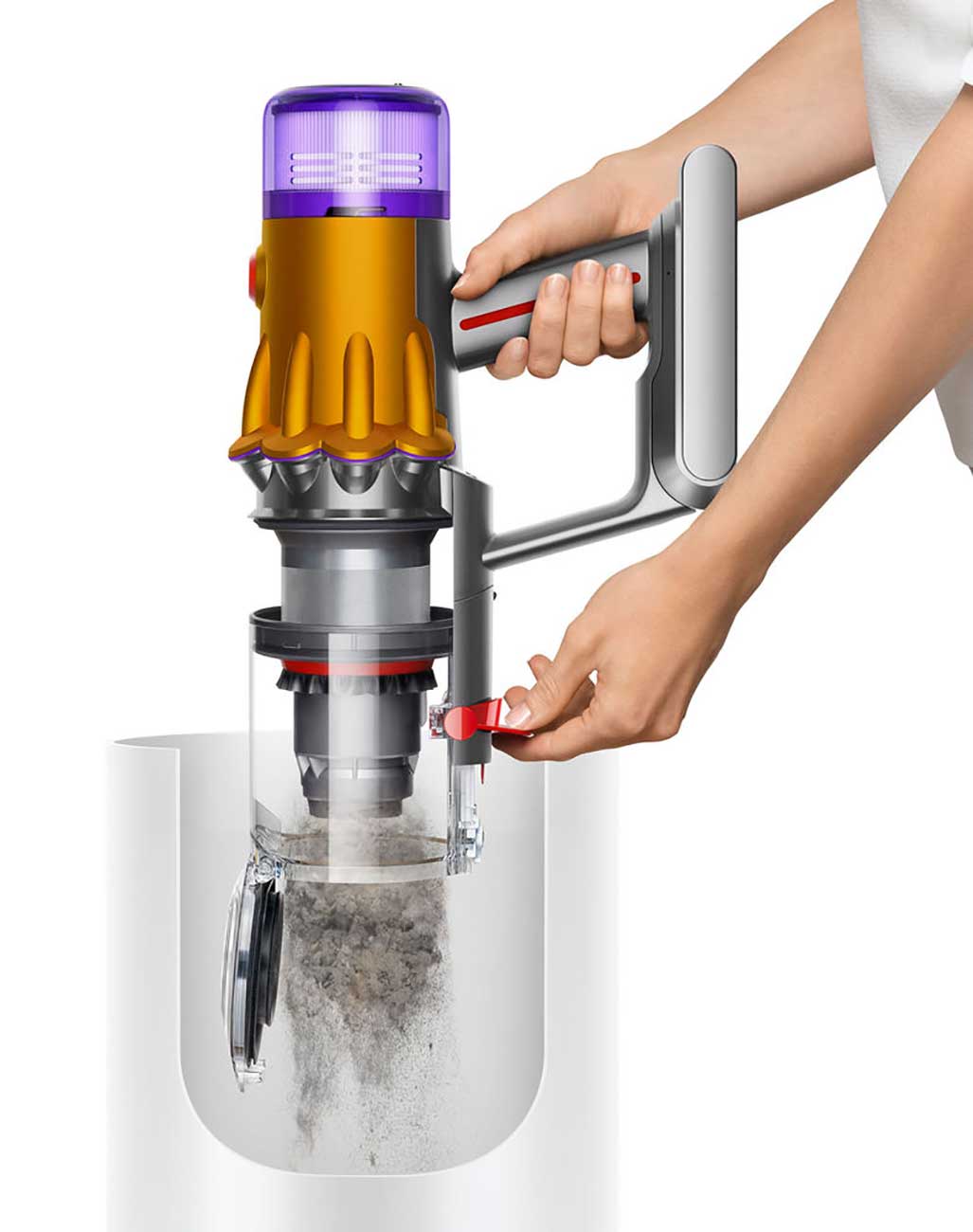 V12Detect Slim Stick Vacuum Dirt Disposal Detail