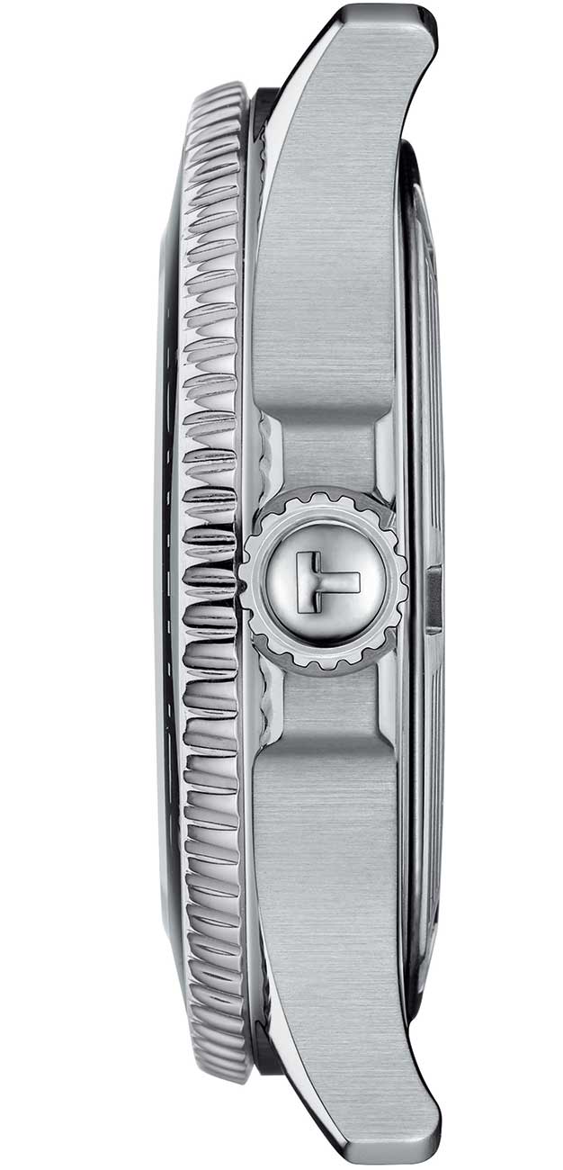 Side View of Tissot Seastar 1000 Black 36mm Watch