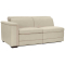 Bernhardt Left Arm Power Motion Loveseat Lioni in Cream Leather Finish