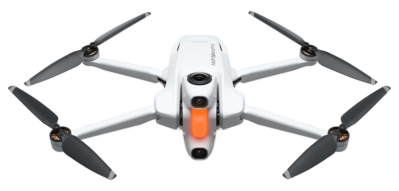 Front Angled view of Antigravity A1 8K 360 Drone