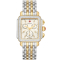 Michele Deco Chronograph MOP w/ Diamond Dial Two-Tone Bracelet Watch, 33mm
