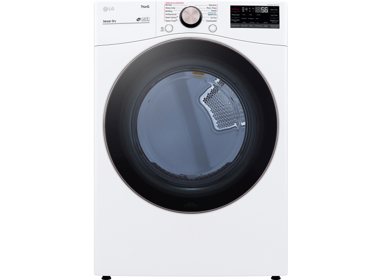 LG DLEX4000W 7.4 Cu. Ft. Smart Electric Dryer with TurboSteam in White – view 1