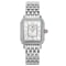Michele Deco Madison Mid White Silver Sunray w/ Diamond Dial Stainless Steel Bracelet Watch, 29mm