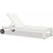 Sunset West Newport Chaise in Satin White | Cast Silver Sunbrella