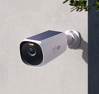 Security camera system installed at a commercial building