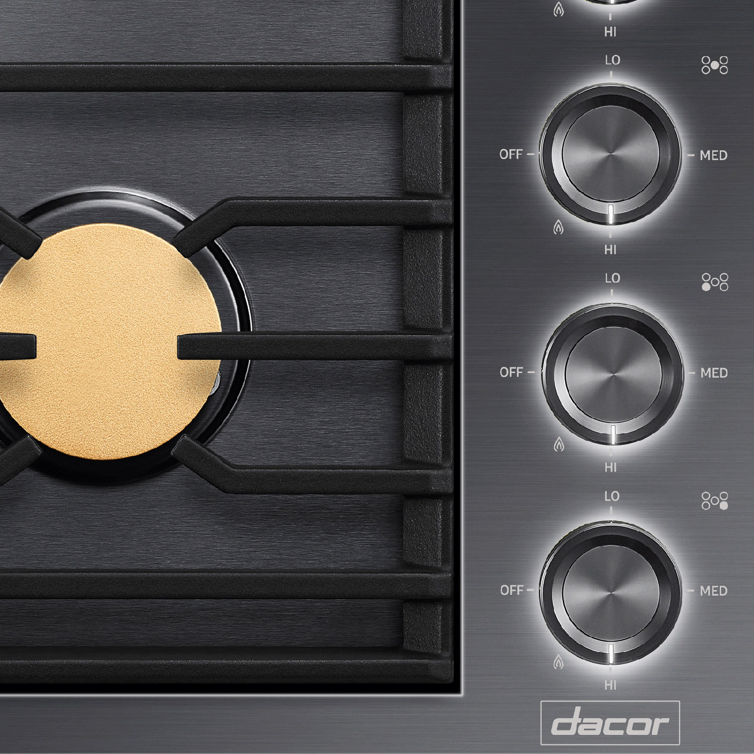 Dacor Contemporary 36" Graphite Stainless Gas Cooktop | Abt
