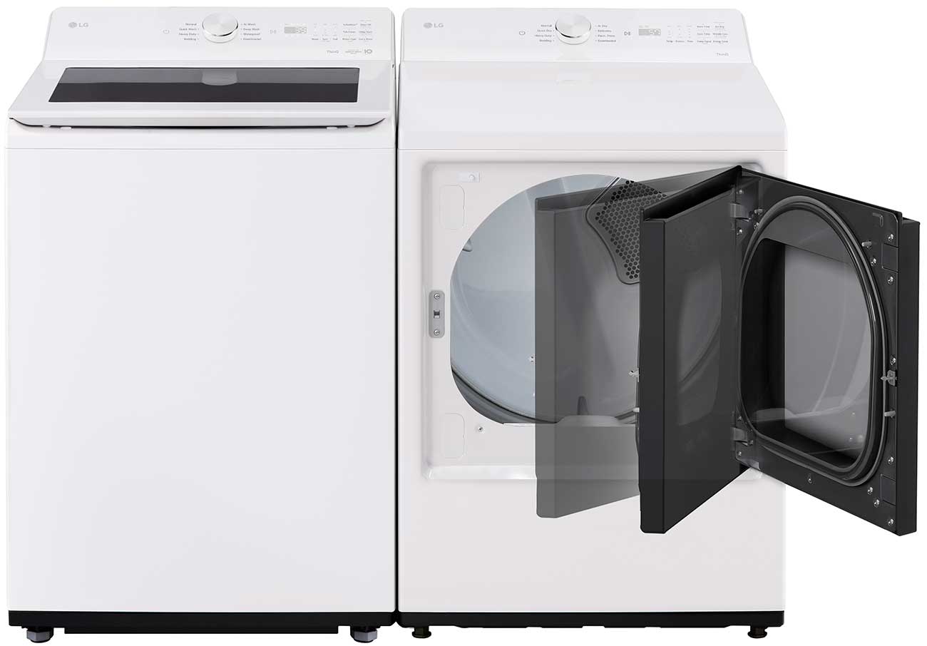 Pair Open view of LG Top Load Washer
