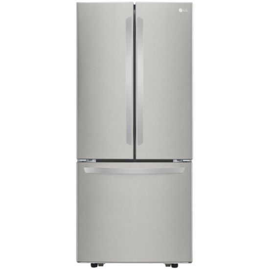 LG 22 Cu. Ft. 3-Door French Door Refrigerator 30-Inch Wide in Stainless Steel - LFCS22520S
