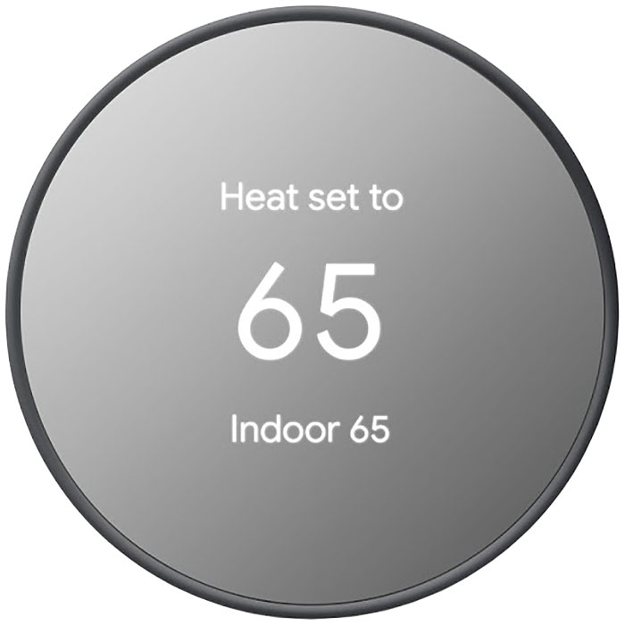 Main View of Google Nest Charcoal Thermostat - GA02081-US
