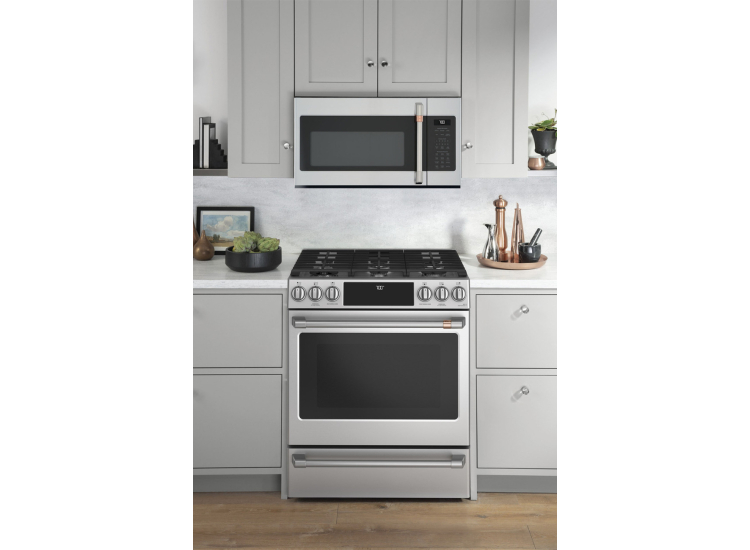 Cafe 1.9 Cu. Ft. Stainless Steel With Brushed Stainless Over-The-Range Microwave Oven - CVM519P2PS1