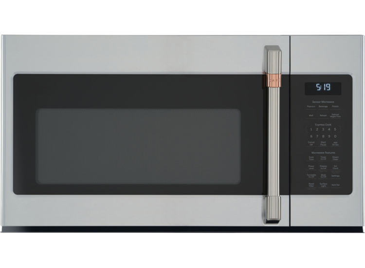 Cafe 1.9 Cu. Ft. Stainless Steel With Brushed Stainless Over-The-Range Microwave Oven - CVM519P2PS1