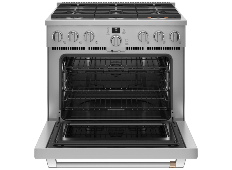 Cafe 36 Stainless Dual Fuel Range C2Y366P2TS1 Abt cafe-36-stainless-steel-gas-range-cgy366p2ms1